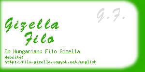 gizella filo business card